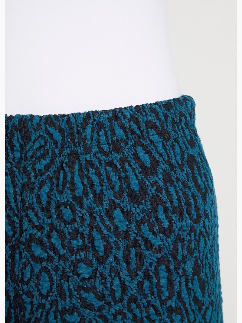 Legging taille élastiquée jersey extensible - Afibel Bleu Noir - Kiabi