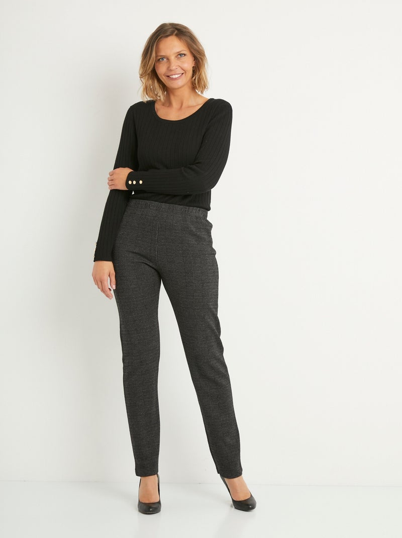 Legging taille élastiquée jersey extensible - Afibel Gris - Kiabi