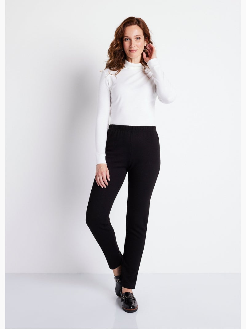 Legging taille élastiquée jersey extensible - Afibel Noir - Kiabi
