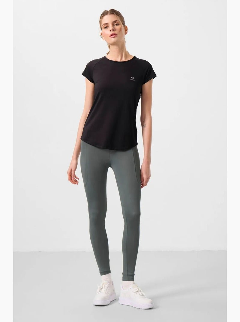 Legging taille haute à jambe fuselée tommy Gris foncé - Kiabi