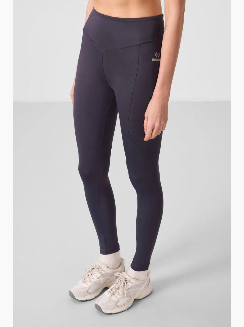 Legging taille haute à jambe fuselée tommy Gris Noir - Kiabi