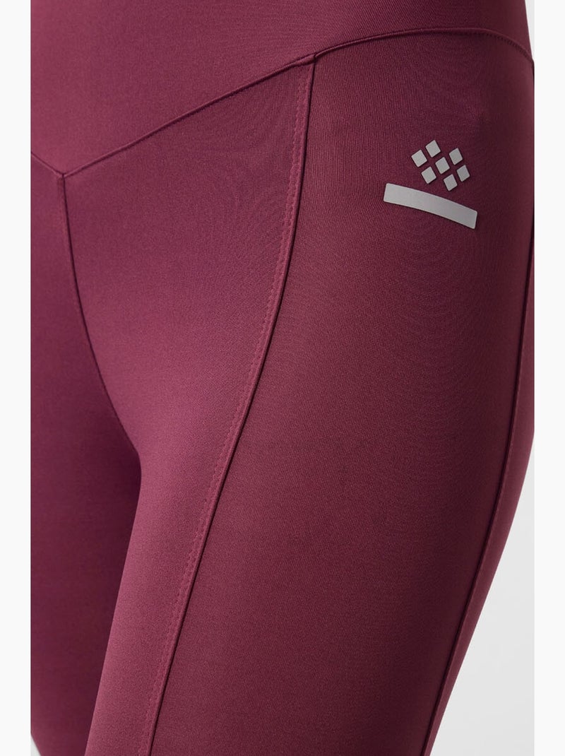 Legging taille haute à jambe fuselée tommy Rouge bordeaux - Kiabi