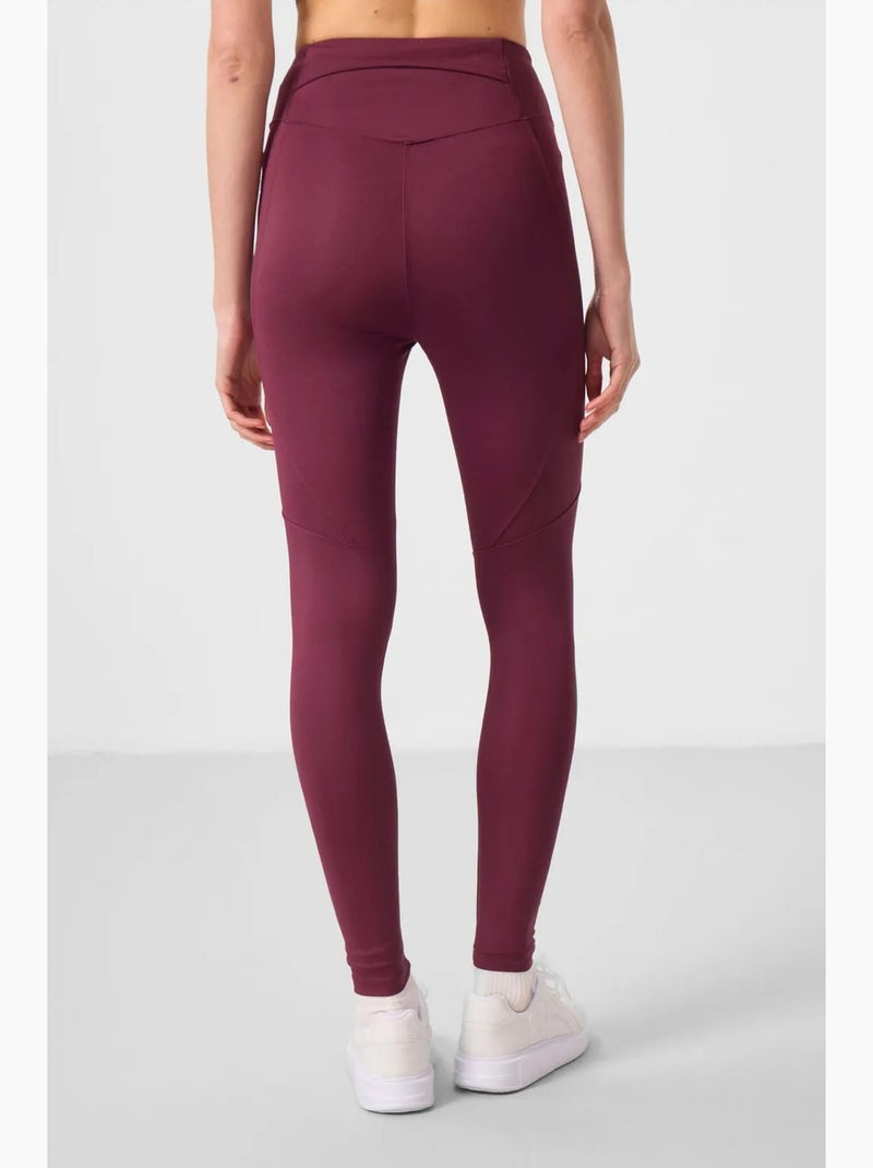 Legging taille haute à jambe fuselée tommy Rouge bordeaux - Kiabi