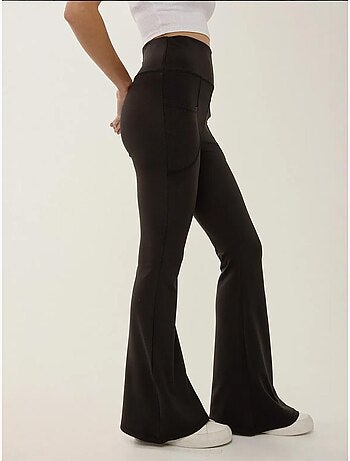 Legging taille haute à jambes larges avec poches