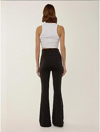 Legging taille haute à jambes larges avec poches