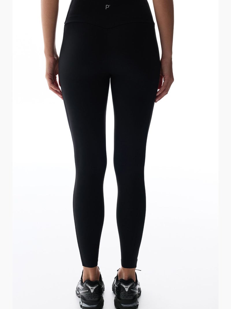 Legging taille haute à maintien moyen et poche cachée penti Noir - Kiabi