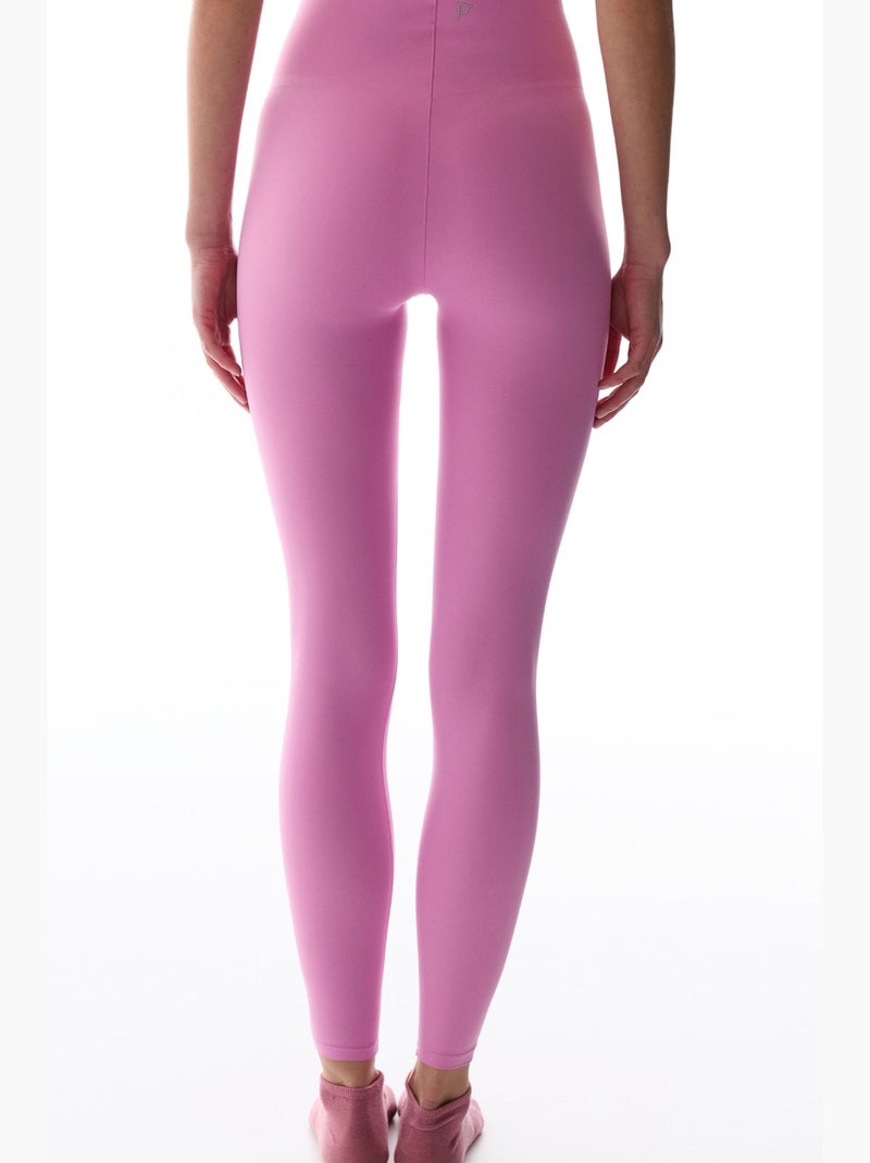 Legging taille haute, coupe en v, maintien moyen penti Rose fluo/Solinotes - Kiabi