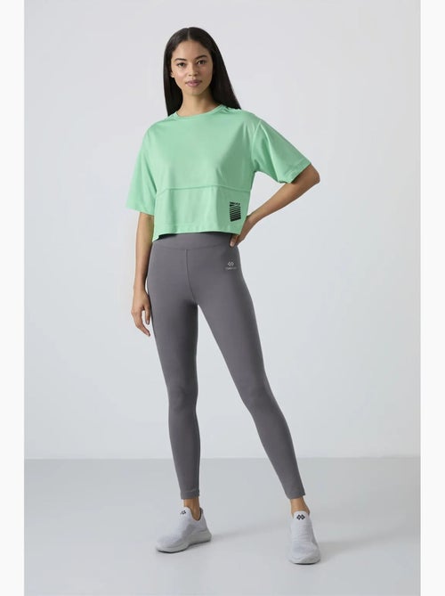 Legging taille haute en coton et élasthanne tommy - Kiabi Legging taille haute en coton et élasthanne tommy - Kiabi