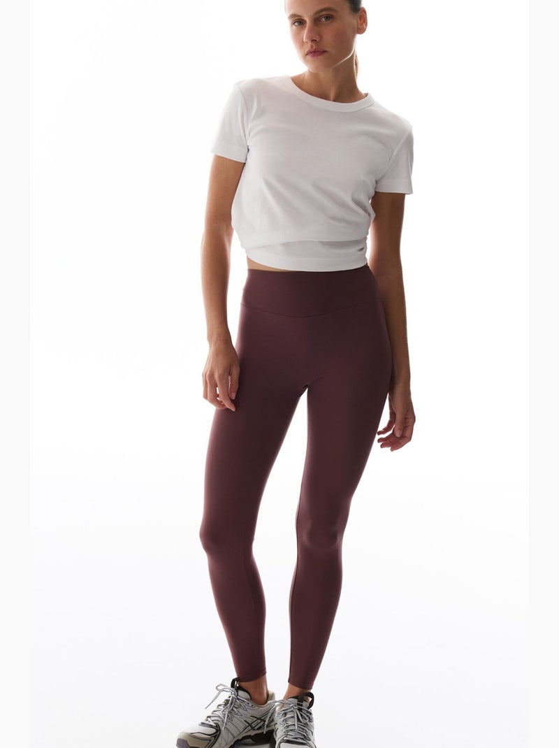Legging taille haute soft feel penti Rouge bordeaux - Kiabi