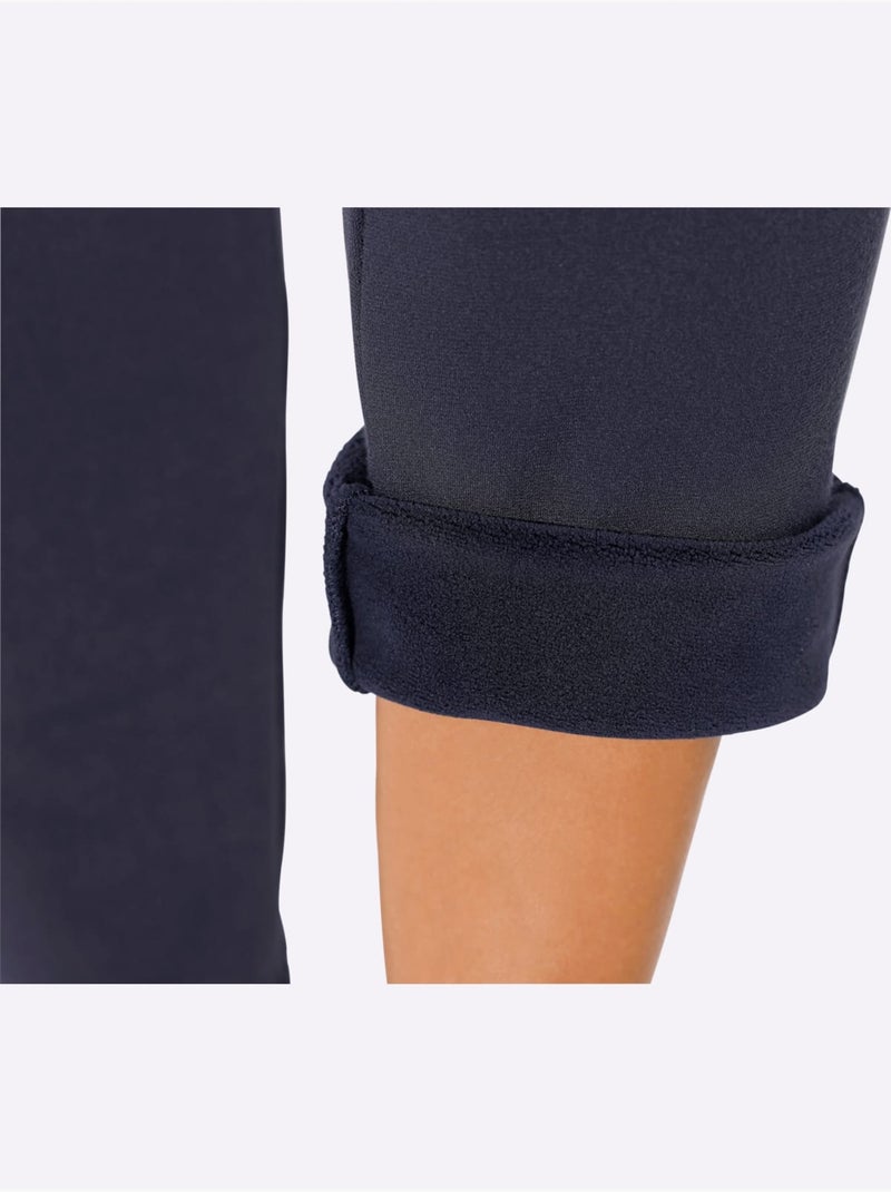 Legging Thermique Intérieur Doux Gratté - Taille Standard - Moda Vilona Bleu marine - Kiabi