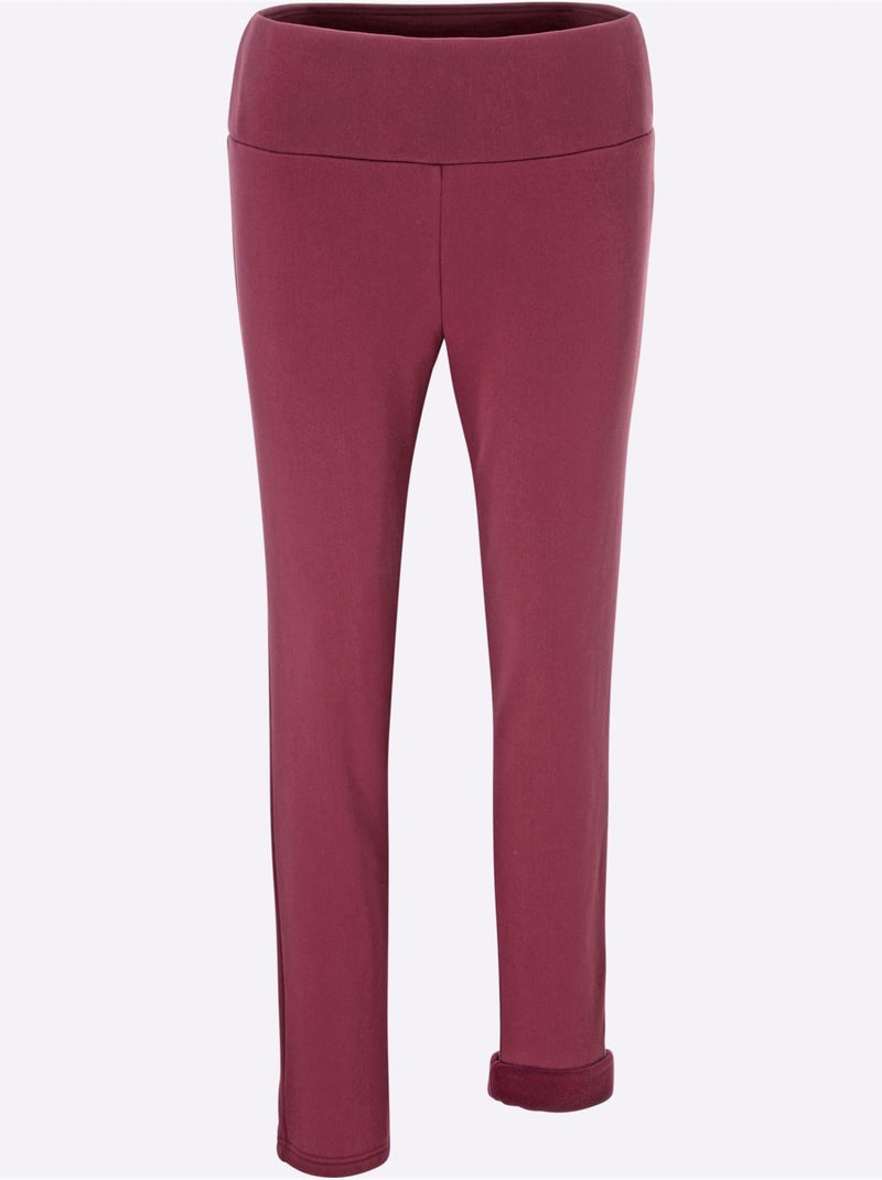 Legging Thermique Intérieur Doux Gratté - Taille Standard - Moda Vilona Bordeaux - Kiabi