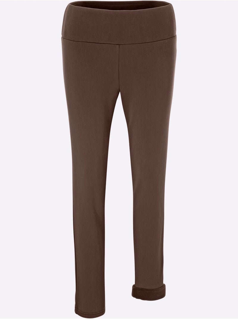 Legging Thermique Intérieur Doux Gratté - Taille Standard - Moda Vilona Marron/Choco - Kiabi