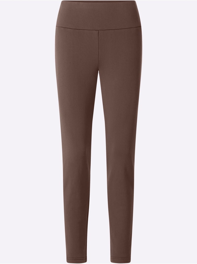 Legging Thermique Intérieur Doux Gratté - Taille Standard - Moda Vilona Marron/Choco - Kiabi