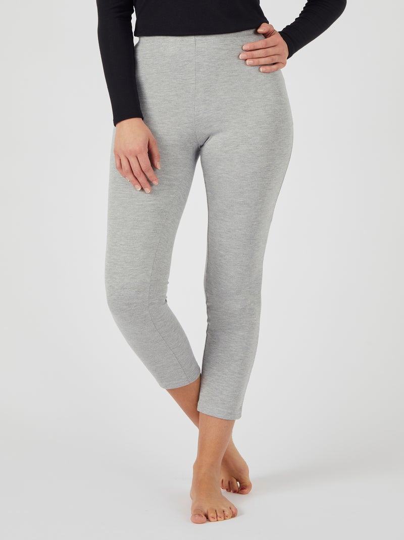Legging toucher doux - Happy D. by Damart Gris chiné - Kiabi