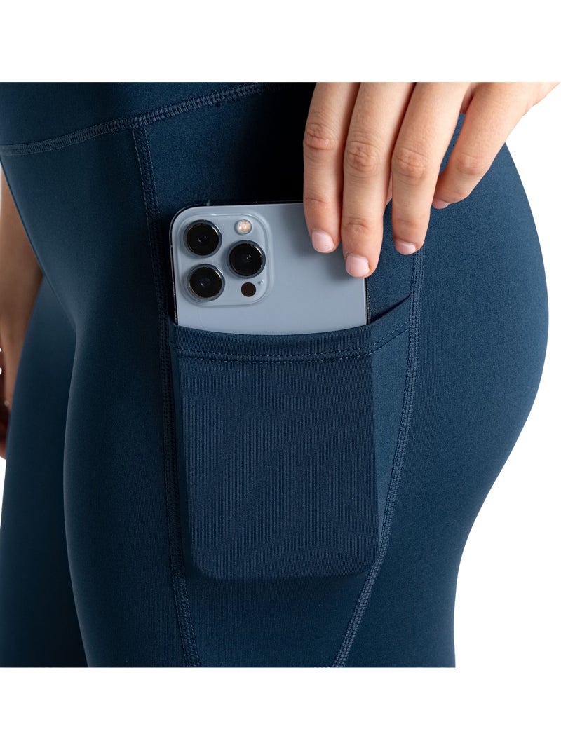 Legging uni à taille élastiquée influential - dare 2b Bleu nuit - Kiabi