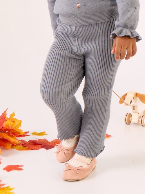 Legging uni en maille côtelée - Kiabi Legging uni en maille côtelée - Kiabi