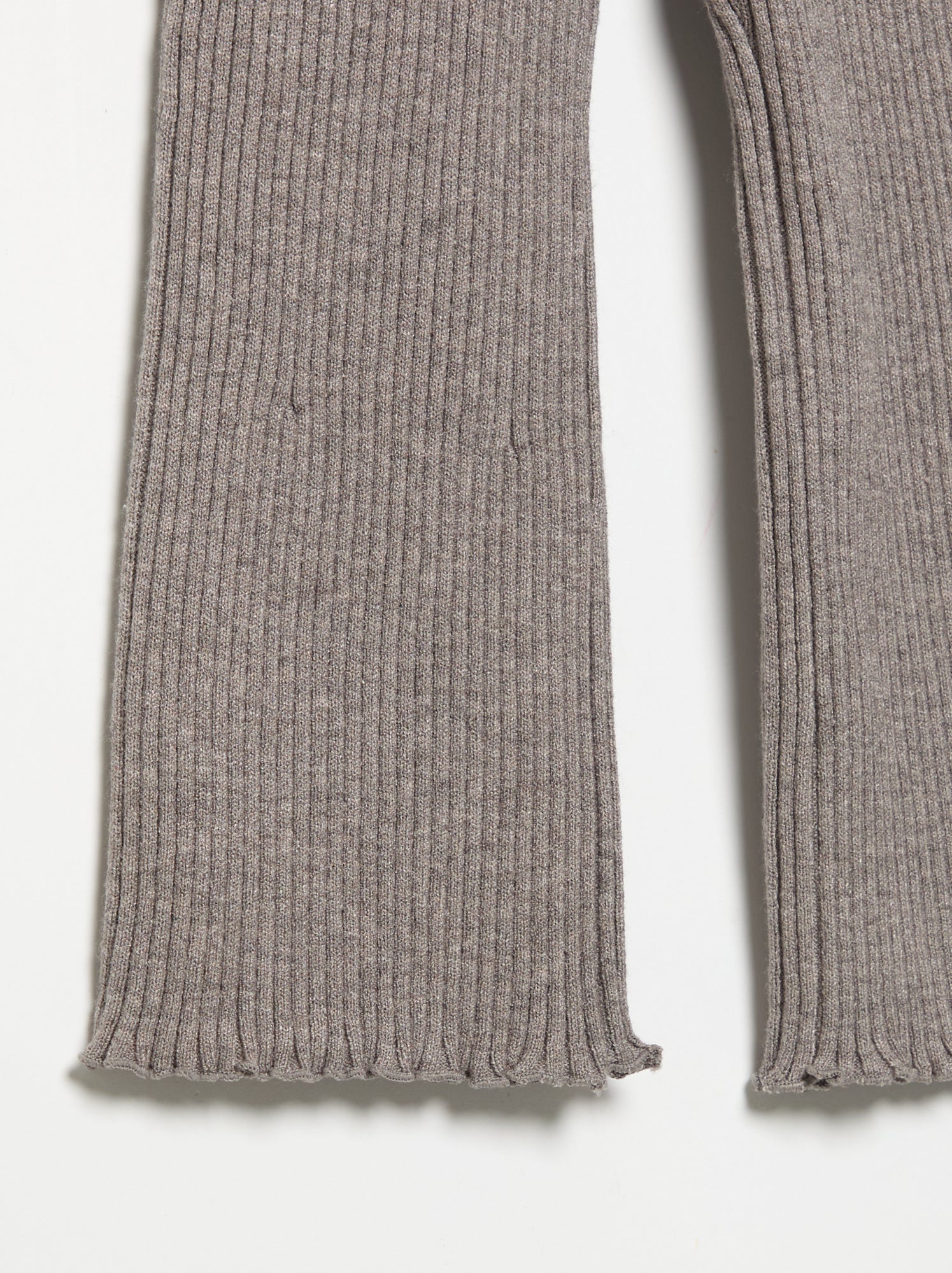 Legging uni en maille côtelée - Marron