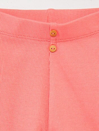 Ensemble Bébé Kitchoun Haut + Legging Motif Fleurs Et Rayures - Taille 3 Mois - Rose Fuchsia - Neuf Sans étiquettes