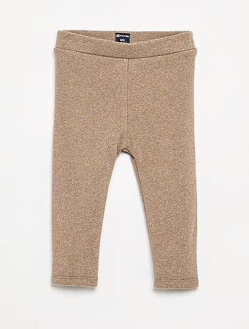 Legging uni en tricot gratté