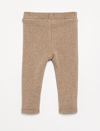 Legging uni en tricot gratté