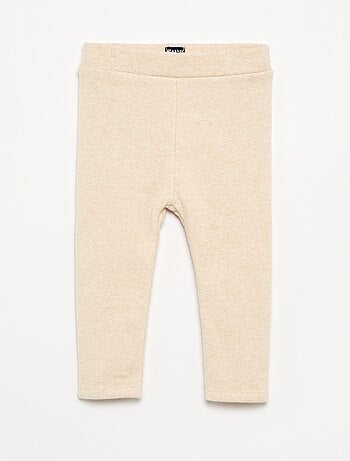 Legging uni en tricot gratté