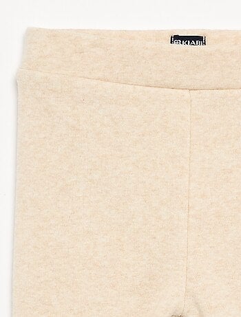 Legging uni en tricot gratté