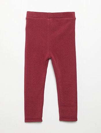 Legging uni en tricot gratté