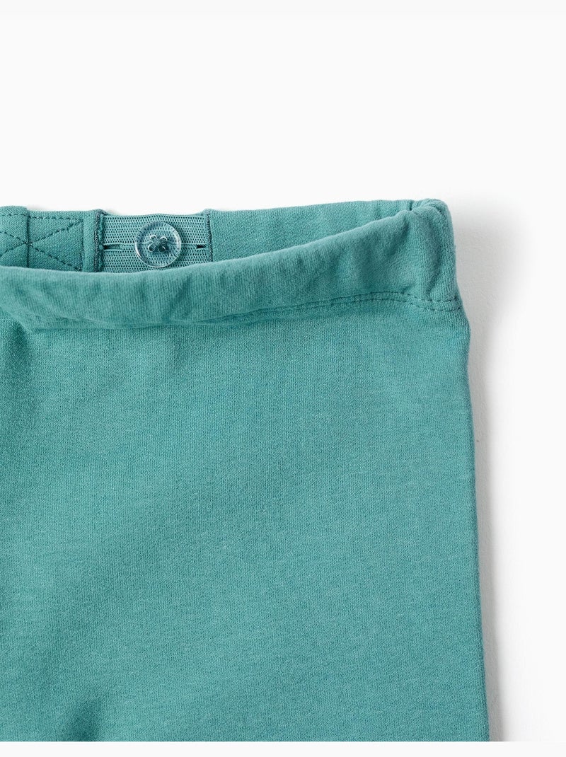 Leggings à coupe skinny en coton peigné Vert clair - Kiabi