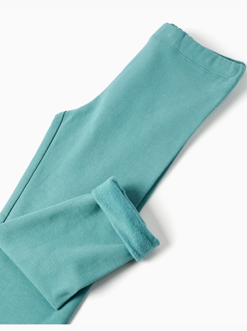 Leggings à coupe skinny en coton peigné Vert clair - Kiabi