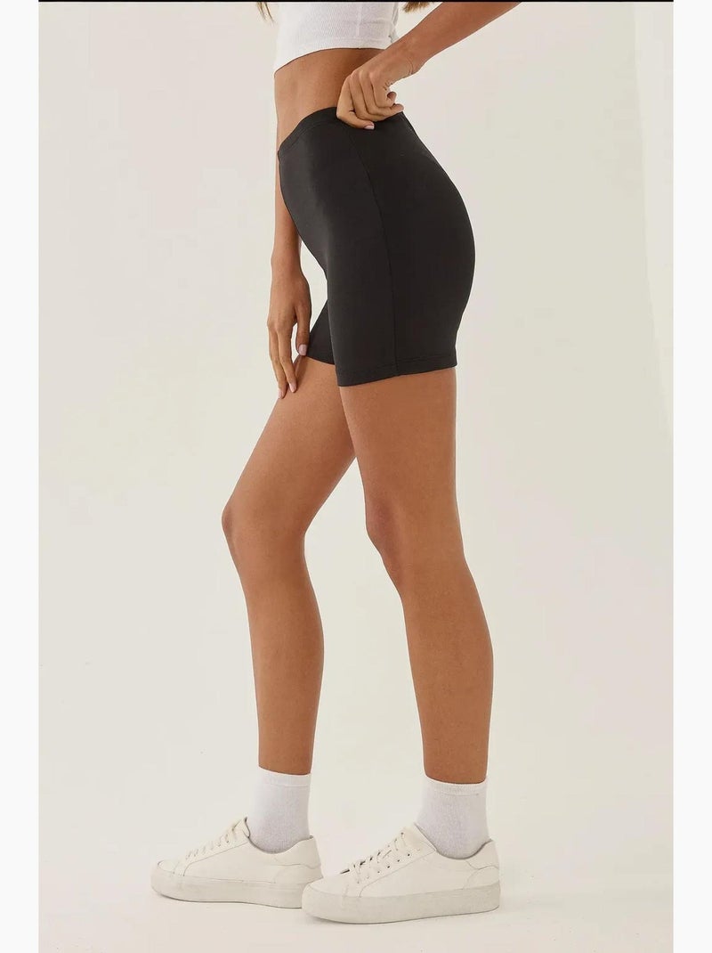 Leggings de motard élastiques taille haute hiccup Noir - Kiabi