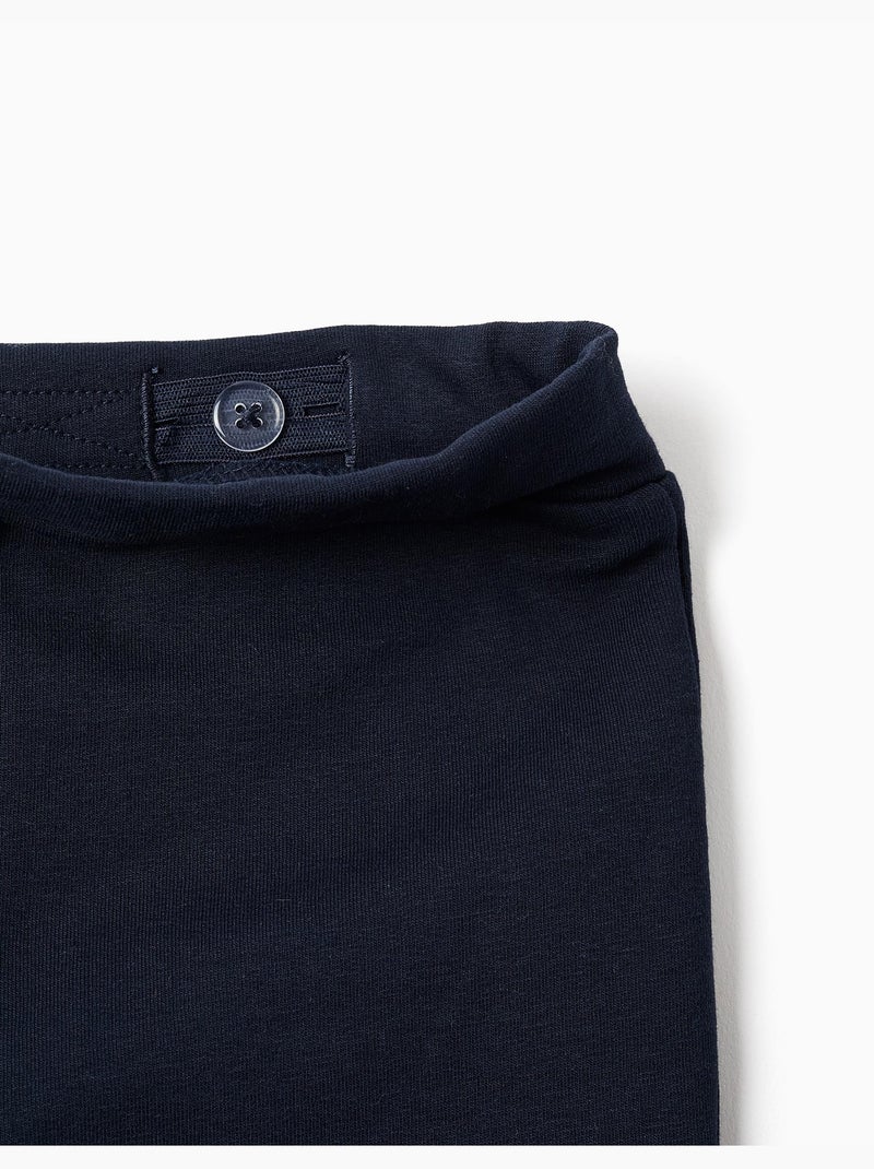 Leggings évasé en coton peigné Bleu foncé - Kiabi