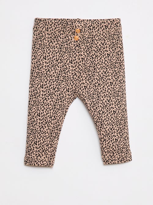 Leggings long côtelé à motif - Kiabi