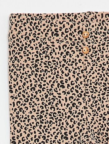 Leggings long côtelé à motif