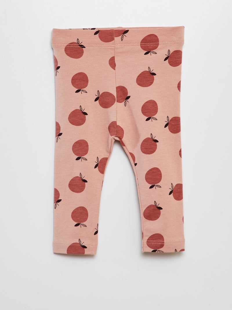 Leggings longs à imprimé - 2 pièces Rose - Kiabi