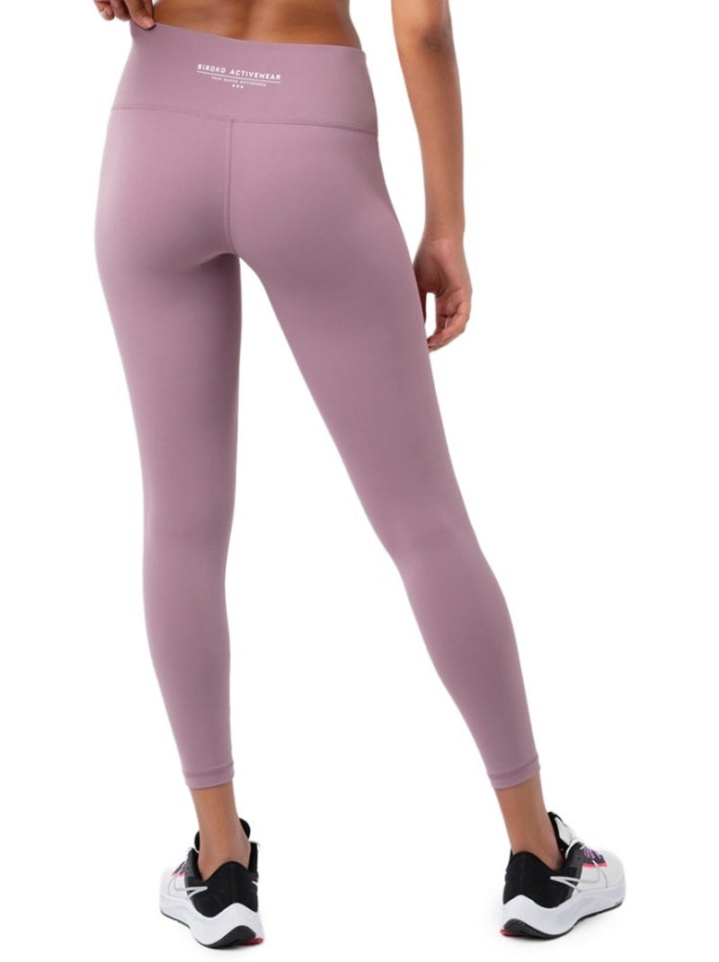 Leggings sport taille mi-haute fitness femme luxe Mauve - Kiabi