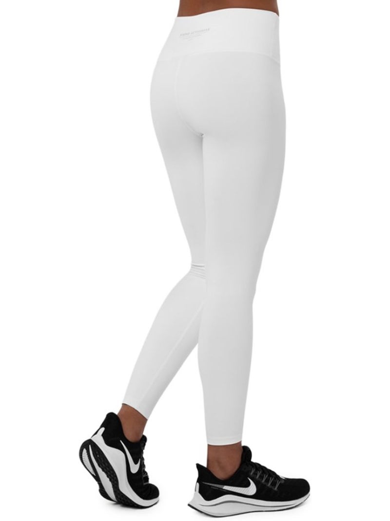 Leggings sport taille mi-haute fitness femme run Blanc - Kiabi