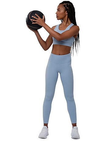 Leggings sport taille mi-haute fitness femme shine