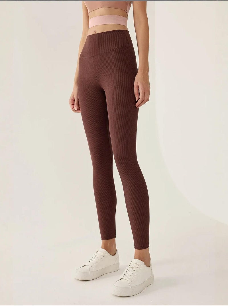 Leggings taille haute Marron - Kiabi