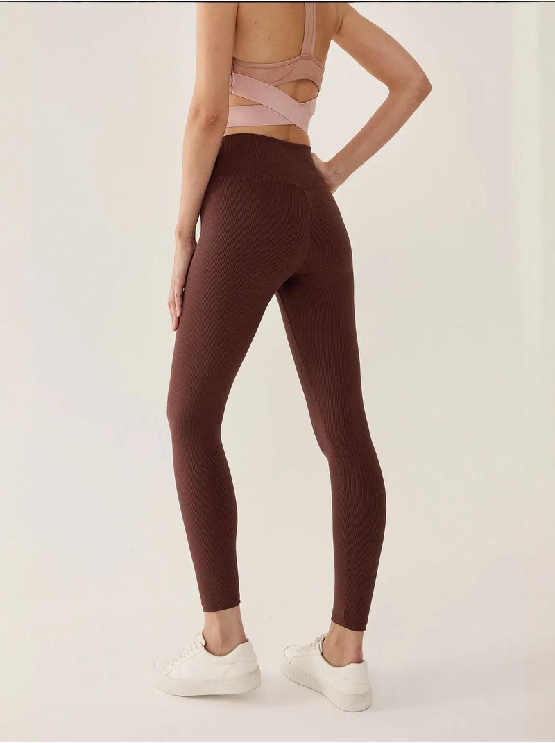 Leggings taille haute Marron - Kiabi