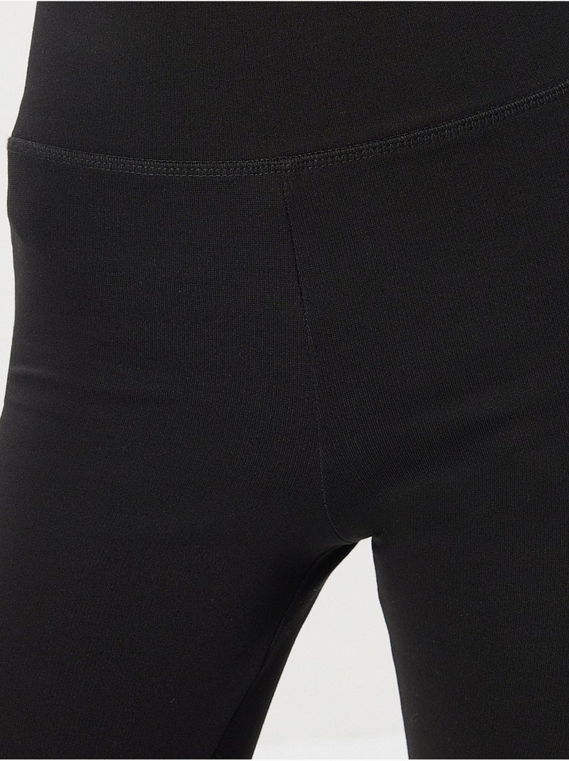Leggings taille haute slim à enfiler istanbul Noir - Kiabi