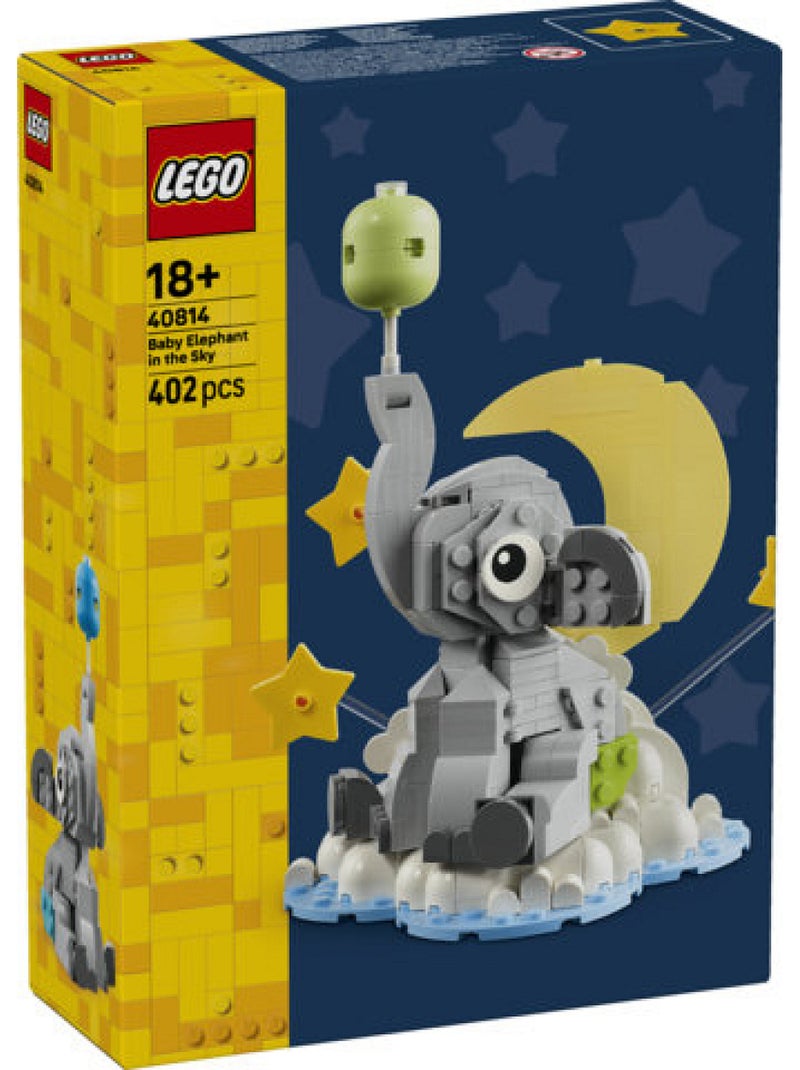 LEGO 40814 Le bébé éléphant dans le ciel Jaune - Kiabi