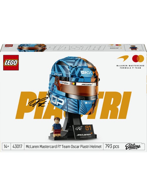 Lego 43017 - mclaren mastercard f1® team casque d’oscar piastri - Kiabi