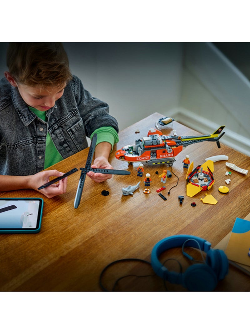 LEGO 60503 - Hélicoptère Des Gardes Côte City Bleu - Kiabi