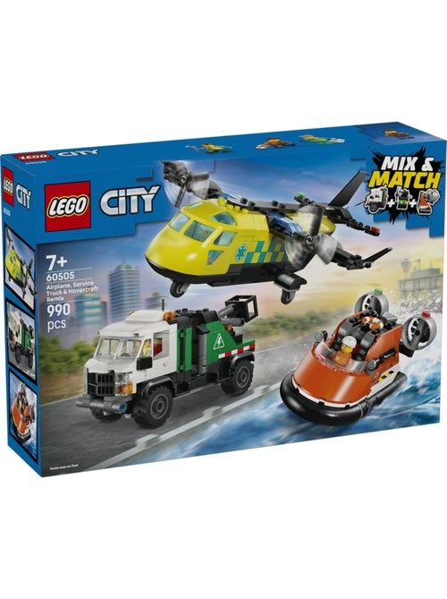 LEGO 60505 - Avion et Camion et Aéroglisseur City - Kiabi