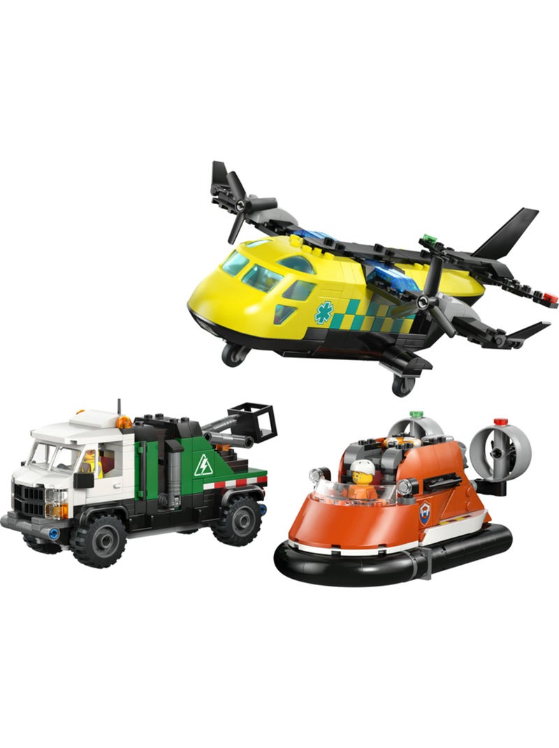 LEGO 60505 - Avion et Camion et Aéroglisseur City Bleu - Kiabi