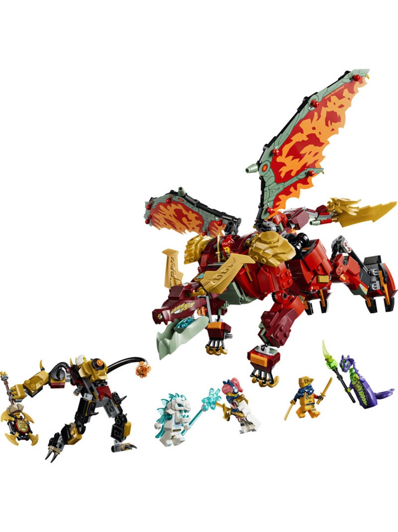 Lego 71868 - le robot dragon transformable de braséra Rouge - Kiabi