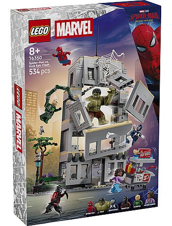 Lego 76350 - l'affrontement légendaire entre spider-man et hulk