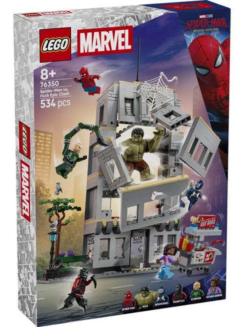 Lego 76350 - l'affrontement légendaire entre spider-man et hulk - Kiabi