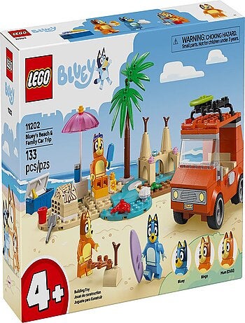 LEGO Bluey : Aventures de Plage et Voyage en Voiture - 11202