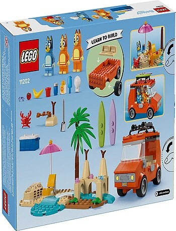 LEGO Bluey : Aventures de Plage et Voyage en Voiture - 11202